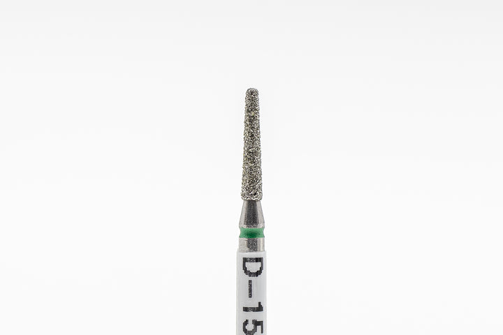 Forets à ongles diamantés D-15, forme cône arrondi, taille de tête 1,8x10 mm