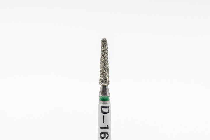 Forets à ongles diamantés D-16, forme cône arrondi, taille de tête 2,1x10 mm