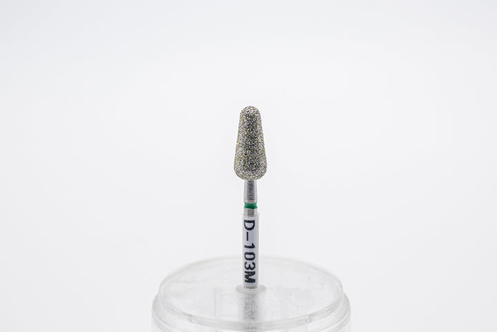 Foret à ongles diamant D-103, forme maïs, taille de tête 5,5x12 mm
