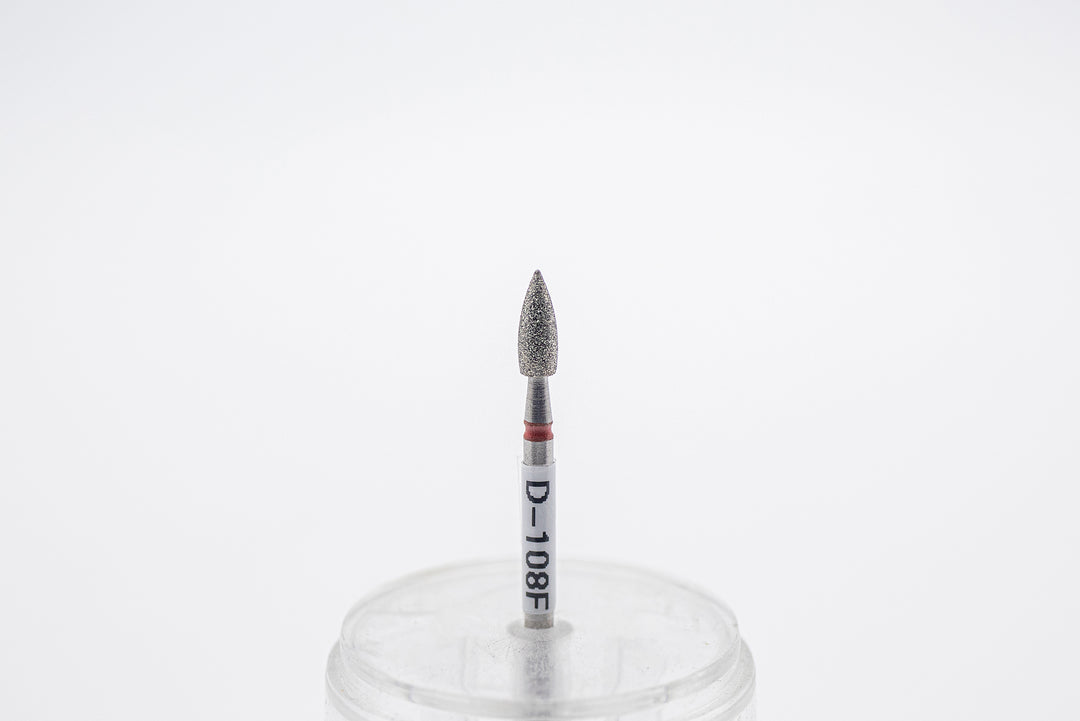 Diamond Nail Drill Bits D-108, shape bullet, head size 3.1x8mm