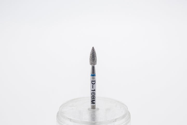 Forets à ongles diamantés D-108, forme de balle, taille de tête 3,1x8 mm