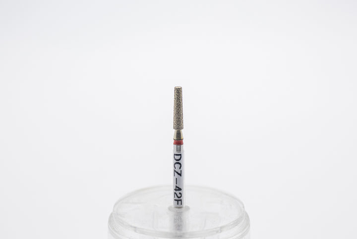 Coated Diamond Nail Drill Bits DCZ-42, shape tapered barrel, head size 2.5x10 mm