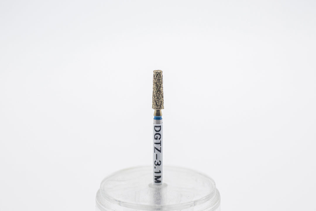 Coated Diamond Cool Groove Nail Drill Bits  DGTZ-3.1, shape tapered barrel, head size 3.1x10 mm