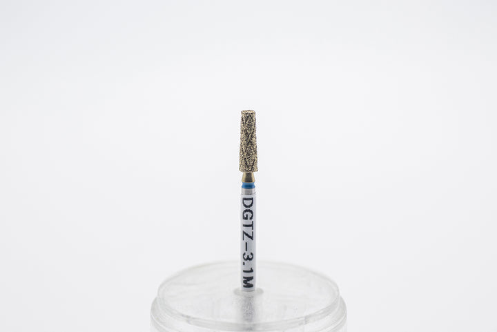 Coated Diamond Cool Groove Nail Drill Bits  DGTZ-3.1, shape tapered barrel, head size 3.1x10 mm