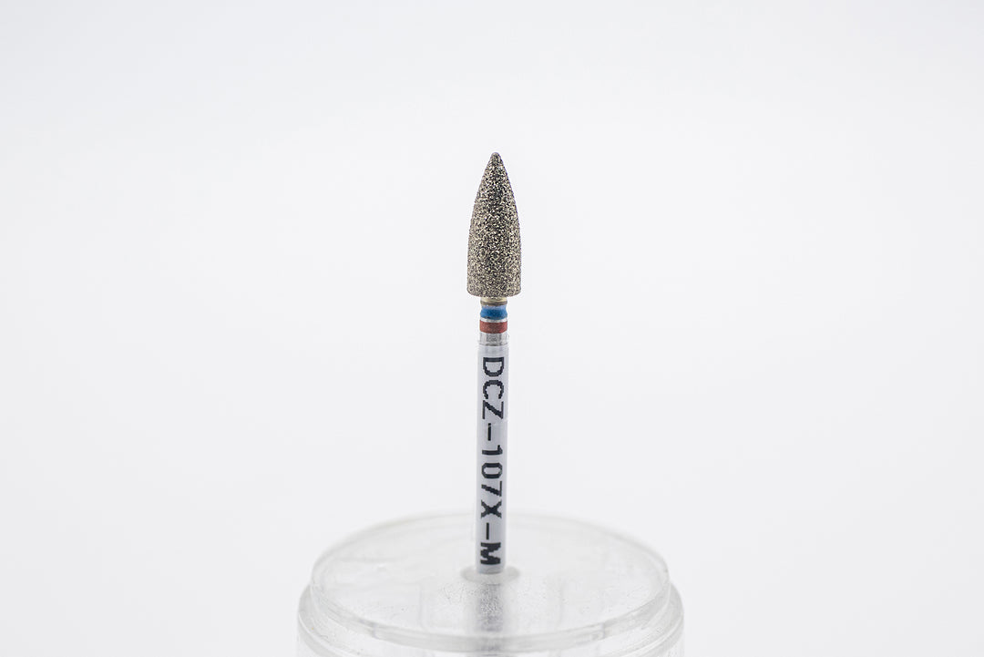 Coated Diamond Nail Drill Bit DCZ-107F-M, shape bullet, head size 4.5x12mm
