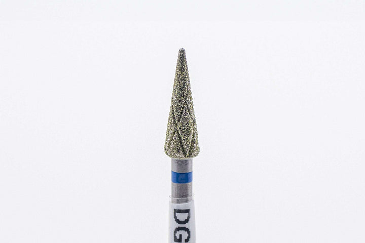 Diamond Cool Groove Nail Drill Bits Pointed Pear DGK-4X12 mm