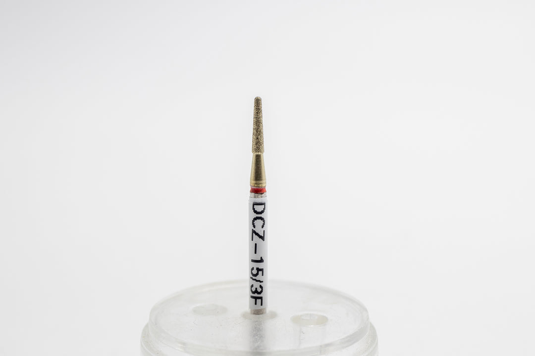 Coated Diamond Nail Drill Bits DCZ-15/3, shape rounded cone, head size 1.8x8mm