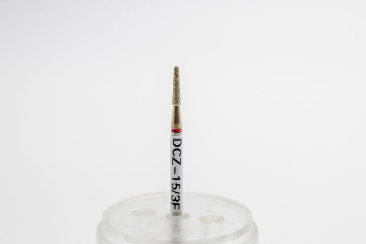 Coated Diamond Nail Drill Bits DCZ-15/3, shape rounded cone, head size 1.8x8mm