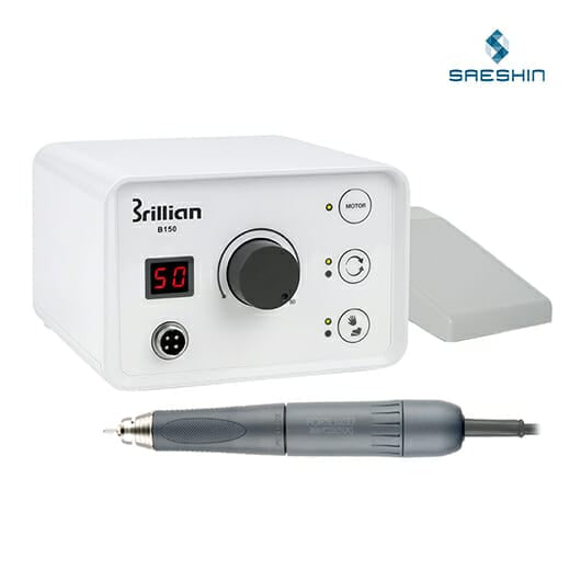Saeshin B150 Powerful Nail Drill with Forte 100IIP Brushless handpiece Original with 7.8 torque