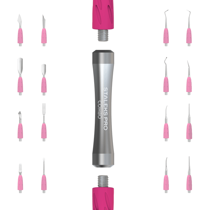 Handle of the pusher Combo UNIQ 10 for replaceable working parts - Silver