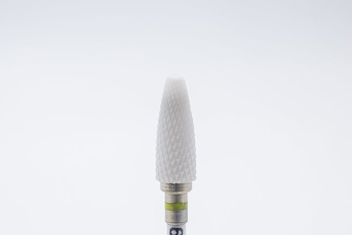 Ceramic drill bit 6 - 1 - 10 Extra Fine, shape Bullet, head size 5.5x14.5mm, 3/32" shank | for Acrylic Gel Nails | E - file Manicure Pedicure - U - tools - U - tools