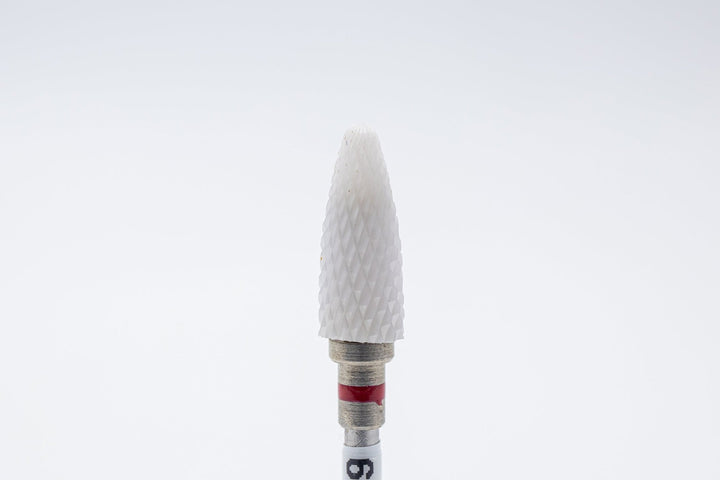 Ceramic drill bit 6 - 2 - 10 Fine,shape Bullet, head size 5.5x14.5mm, 3/32" shank | for Acrylic Gel Nails | E - file Manicure Pedicure - U - tools - U - tools
