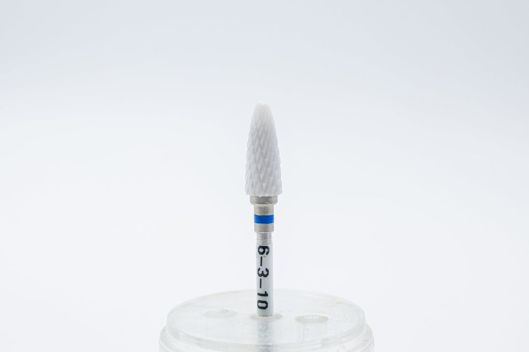 Ceramic drill bit 6 - 3 - 10 Medium, shape Bullet, head size 5.5x14.5mm, 3/32" shank | for Acrylic Gel Nails | E - file Manicure Pedicure - U - tools - U - tools