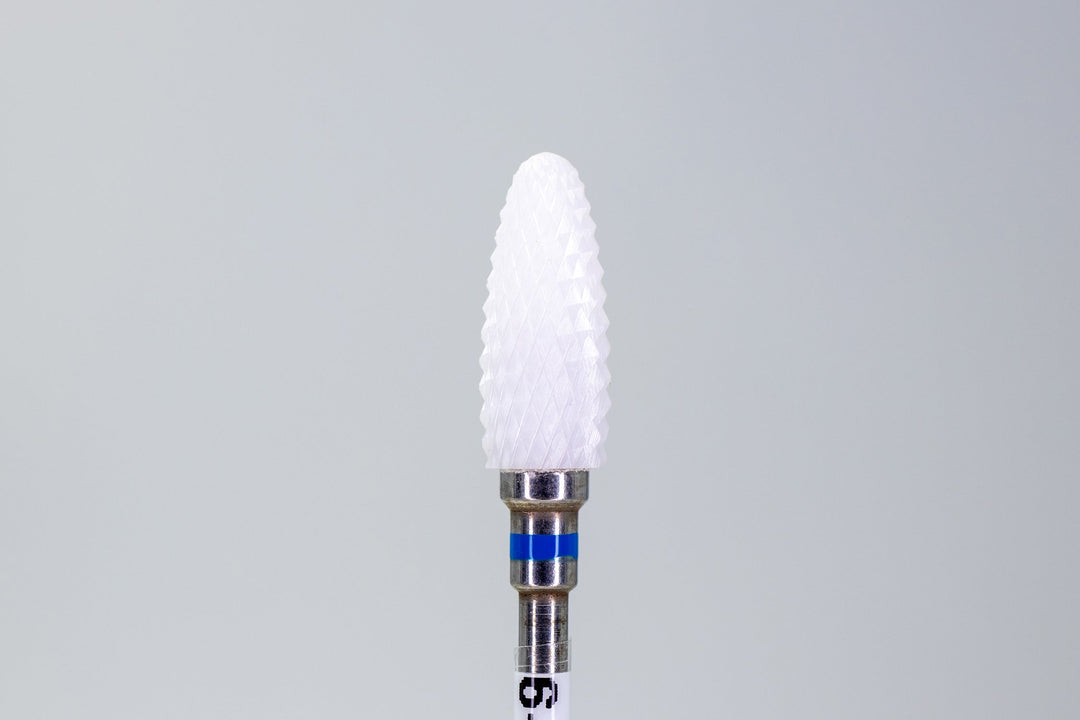 Ceramic drill bit 6-3-11 Medium, size 6x15mm, 3/32"  |  for Acrylic Gel Nails  |  E-file Manicure