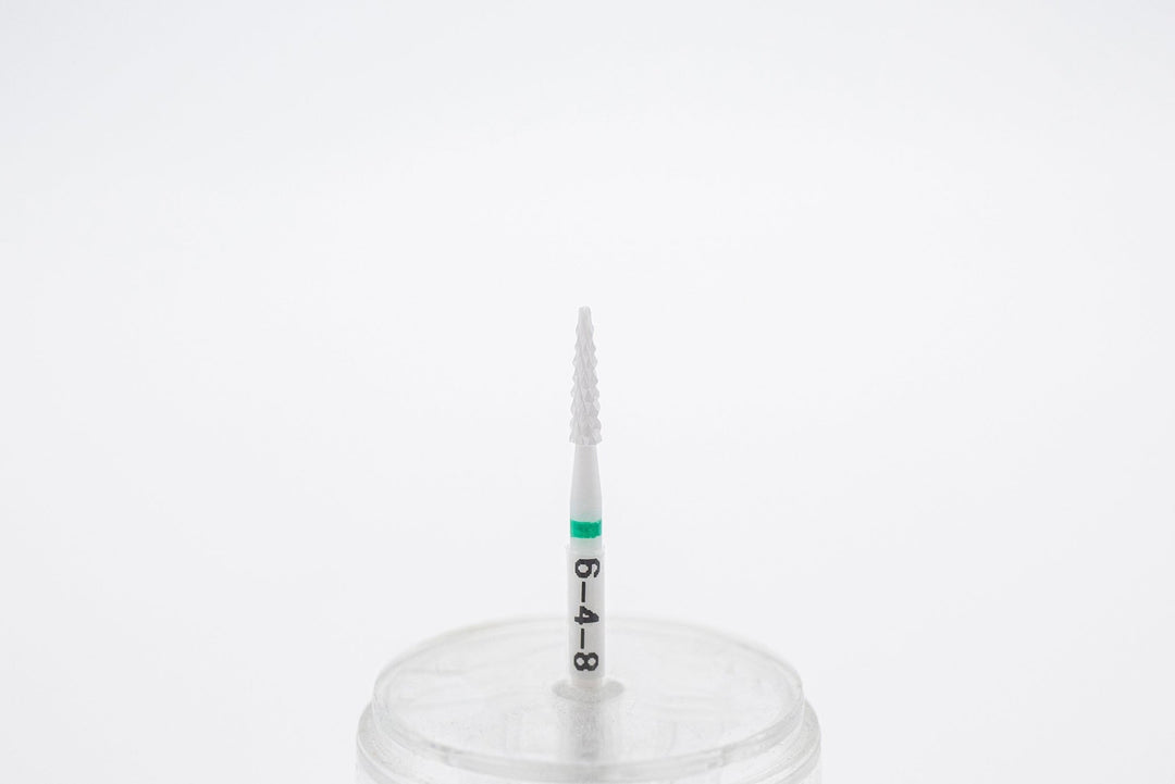Ceramic Nail Drill Bit Coarse, model 6 - 4 - 8, head 2.2*9.5mm, 3/32" shank | for Acrylic Gel Nails | E - file Manicure Pedicure - U - tools - U - tools