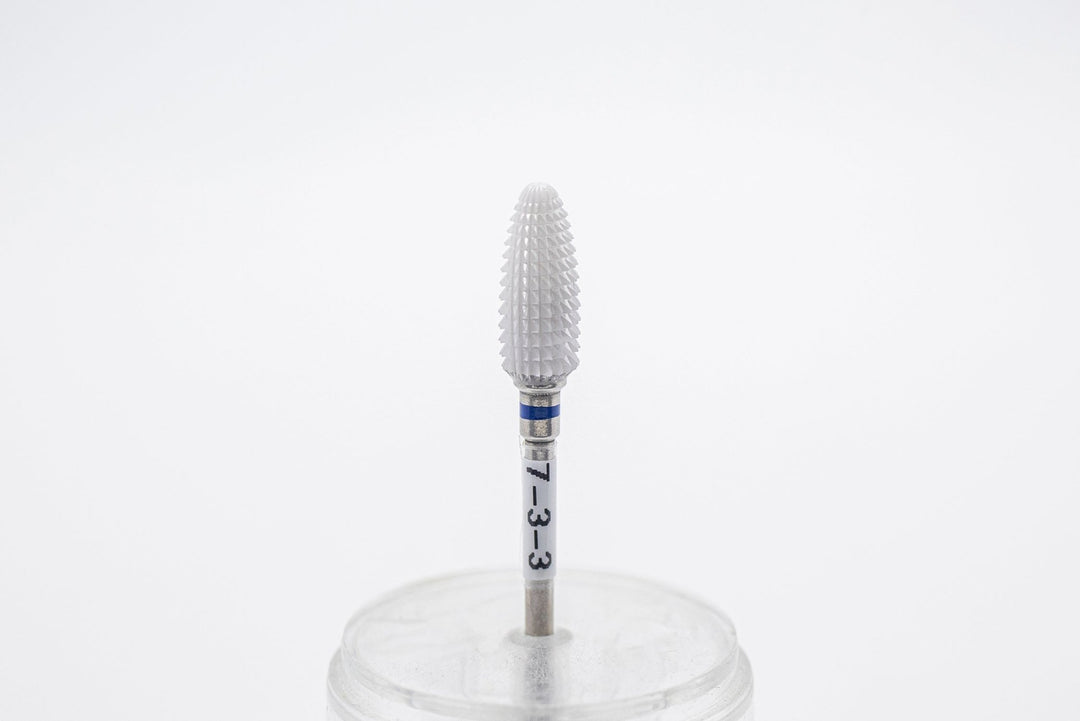 Ceramic Nail Drill Bit model 7 - 3 - 3 medium, head 6*15mm, 3/32" shank | for Acrylic Gel Nails | E - file Manicure Pedicure - U - tools - U - tools