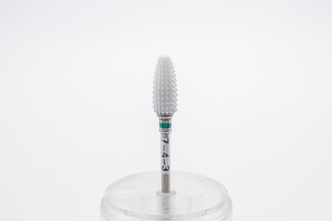 Ceramic Nail Drill Bit model 7 - 4 - 3 coarse, head 6*15mm, 3/32" shank | for Acrylic Gel Nails | E - file Manicure Pedicure - U - tools - U - tools