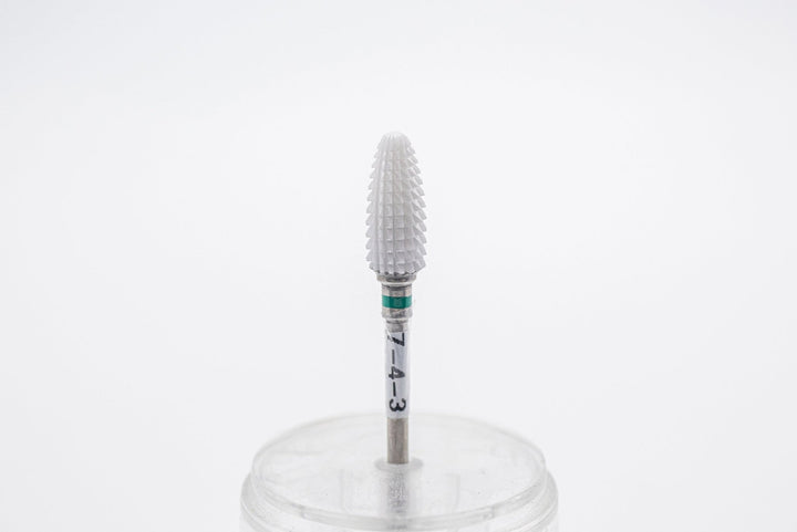 Ceramic Nail Drill Bit model 7 - 4 - 3 coarse, head 6*15mm, 3/32" shank | for Acrylic Gel Nails | E - file Manicure Pedicure - U - tools - U - tools