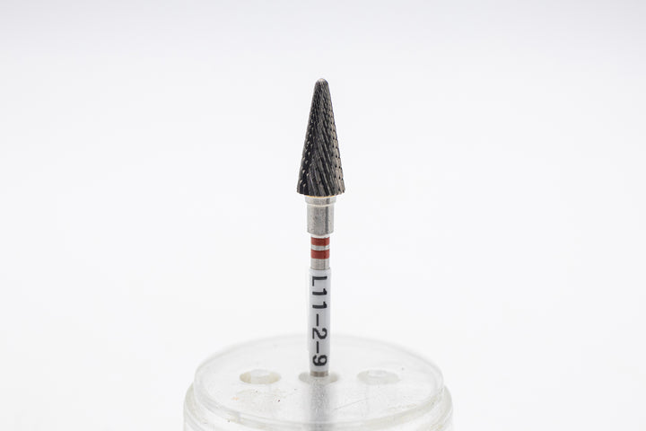 Tungsten Carbide Nail Drill Bit L11-2-9 fine, for left-hand ; head size 6x14mm