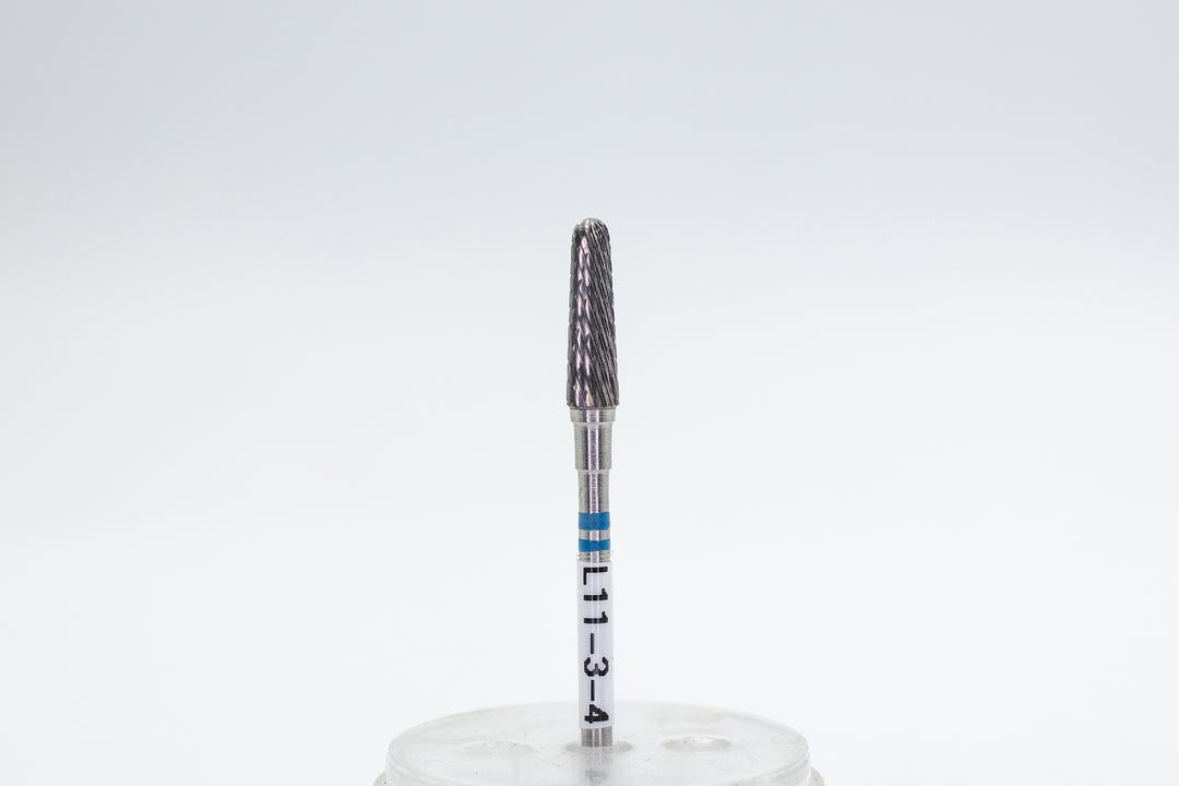 Left-Handed Tungsten Carbide Nail Drill Bit L11-3-4 – Rounded Cone Medium; head size 4x13mm