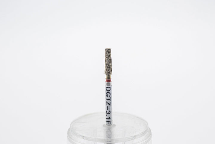 Coated Diamond Cool Groove Nail Drill Bits DGTZ - 3.1, shape Barrel Tapered, head size 3.1x10 mm - U - tools - U - tools