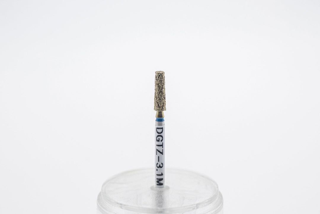 Coated Diamond Cool Groove Nail Drill Bits DGTZ - 3.1, shape Barrel Tapered, head size 3.1x10 mm - U - tools - U - tools