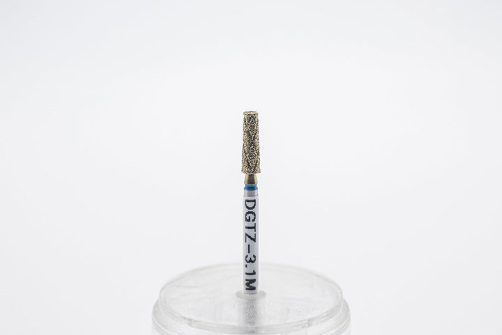 Coated Diamond Cool Groove Nail Drill Bits DGTZ - 3.1, shape Barrel Tapered, head size 3.1x10 mm - U - tools - U - tools