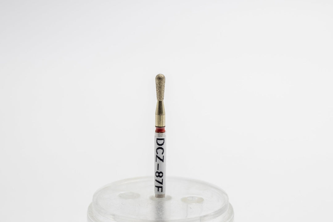 Coated Diamond Nail Drill Bit DCZ - 87, shape pear, head size 2.3x6 mm - U - tools - U - tools