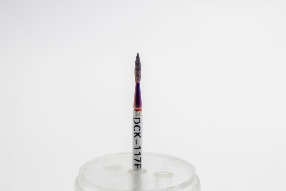 Coated Diamond Nail Drill Bits DCK - 117, shape Pointed Flame, head size 1.8x8.0 mm - U - tools - U - tools