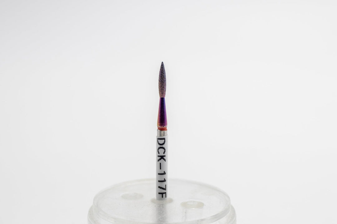 Coated Diamond Nail Drill Bits DCK - 117, shape Pointed Flame, head size 1.8x8.0 mm - U - tools - U - tools
