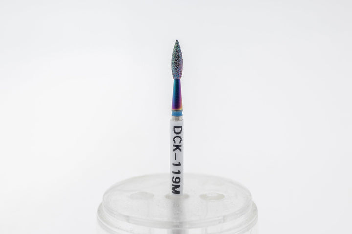Coated Diamond Nail Drill Bits DCK - 119, shape Pointed Flame, head size 2.3x8.0 mm - U - tools - U - tools