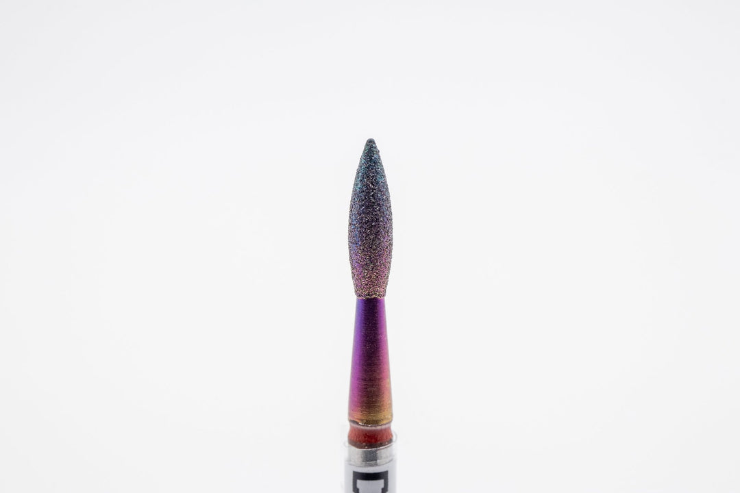 Coated Diamond Nail Drill Bits DCK - 119, shape Pointed Flame, head size 2.3x8.0 mm - U - tools - U - tools