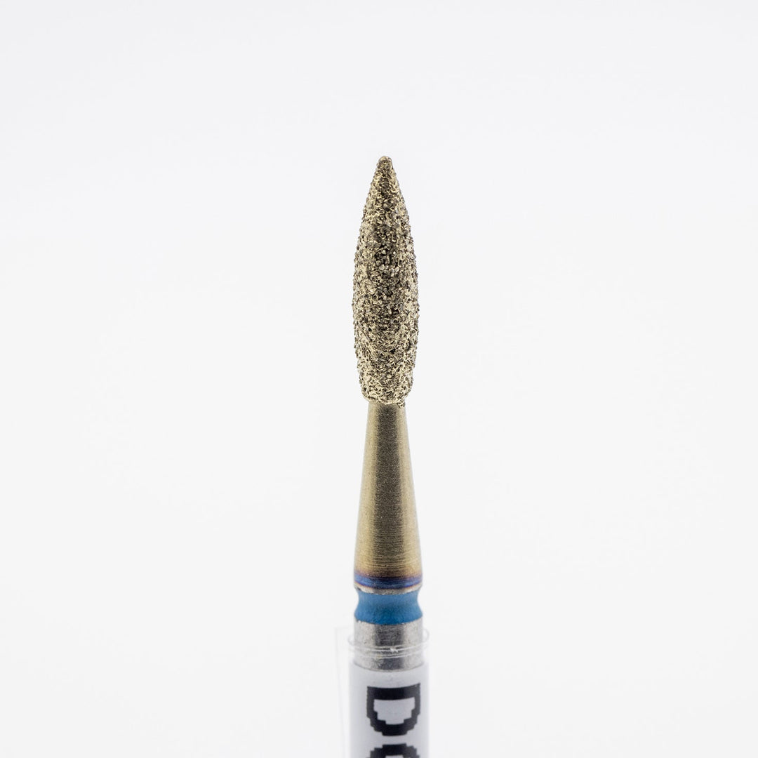 Coated Diamond Nail Drill Bits DCZ - 118, shape Pointed Flame, head size 2.1x8.0 mm - U - tools - U - tools
