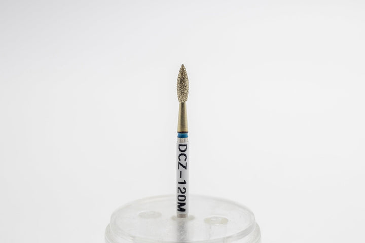 Coated Diamond Nail Drill Bits DCZ - 120, shape Pointed Flame, head size 2.5x8.0 mm - U - tools - U - tools