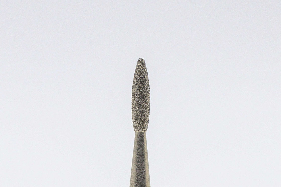 Coated Diamond Nail Drill Bits DCZ-123, shape flame, head size 1.8x8mm