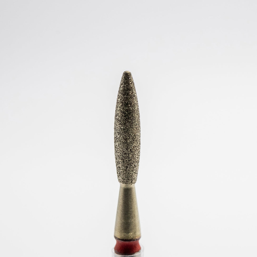 Coated Diamond Nail Drill Bits DCZ - 125, Flame shape with a rounded tip, head size 2.3x9.5 mm - U - tools - U - tools