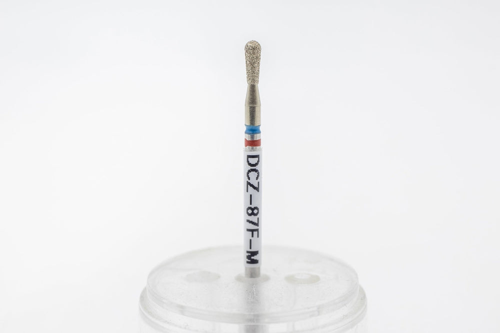 Coated Diamond Nail Drill Bits DCZ - 87 F - M, shape pear, head size 2.3x6mm - U - tools - U - tools
