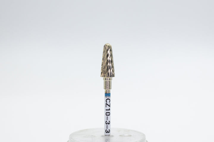 ZrN Coated Tungsten Carbide Nail Drill Bit CZ10-3-3 – Rounded Cone 6×14 mm | Medium | 3/32" Shank