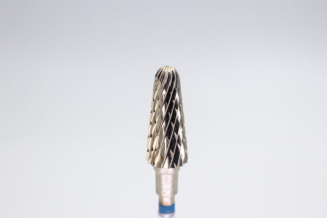 ZrN Coated Tungsten Carbide Nail Drill Bit CZ10-3-3 – Rounded Cone 6×14 mm | Medium | 3/32" Shank