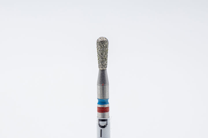 Diamond Nail Drill Bits D-87F-M, shape pear, head size 2.3x6 mm