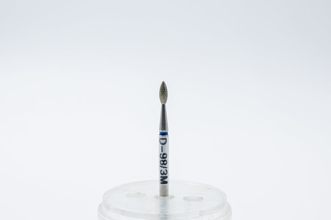 Diamond  Nail Drill Bits D-98/3 shape  Olive, head size 2.1*5.5 mm