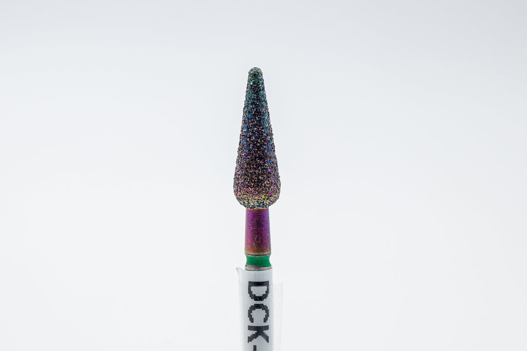 Coated Diamond Nail Drill Bits DCK-37, shape candle, head size 4x11.5mm