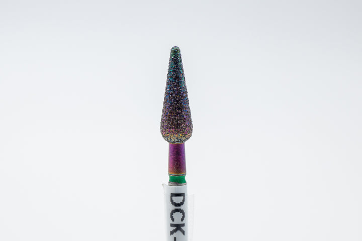 Coated Diamond Nail Drill Bits DCK-37, shape candle, head size 4x11.5mm