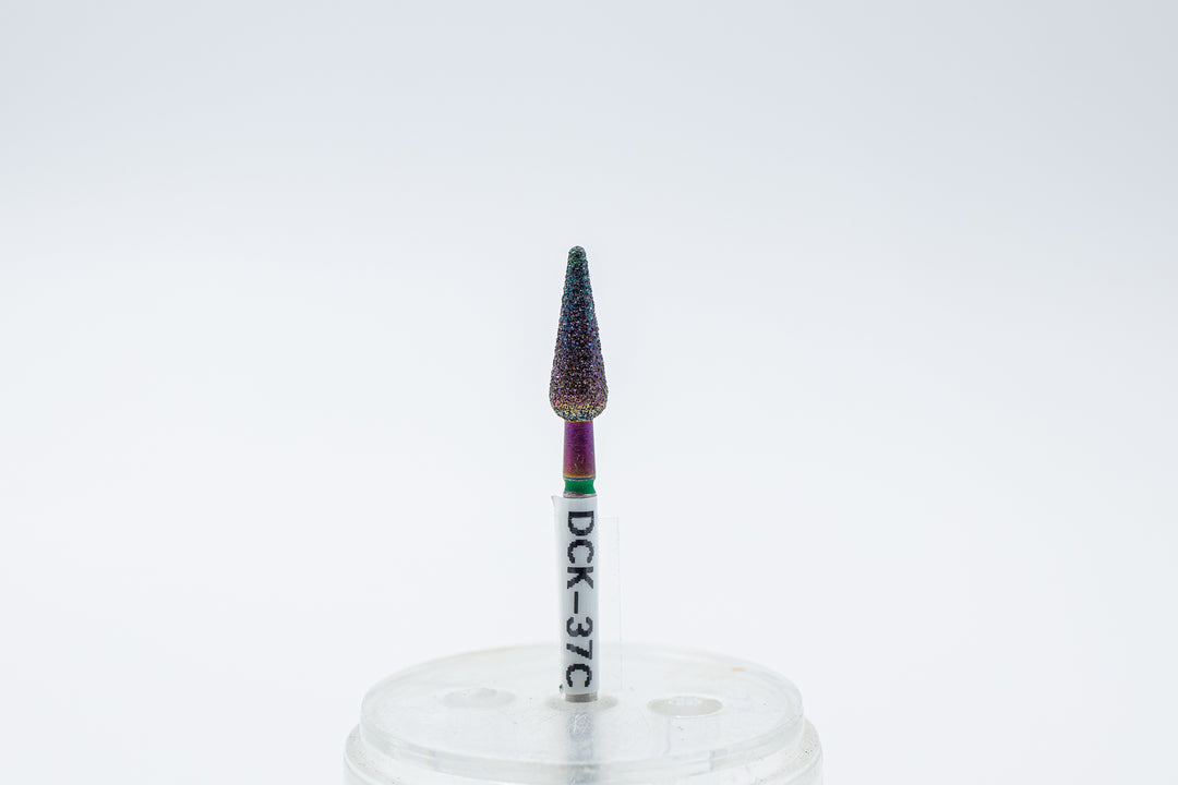 Coated Diamond Nail Drill Bits DCK-37, shape candle, head size 4x11.5mm