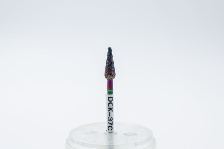 Coated Diamond Nail Drill Bits DCK-37, shape candle, head size 4x11.5mm