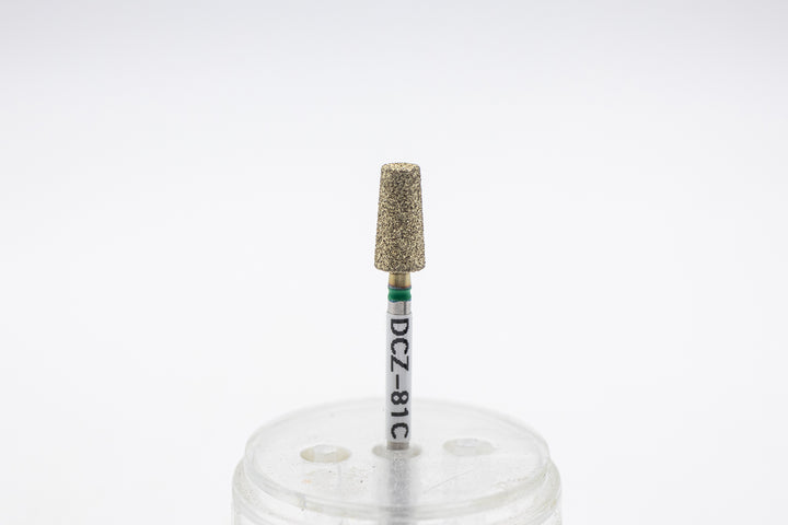 Coated Diamond Nail Drill Bits DCZ-81, shape tapered barrel, head size 5x10mm