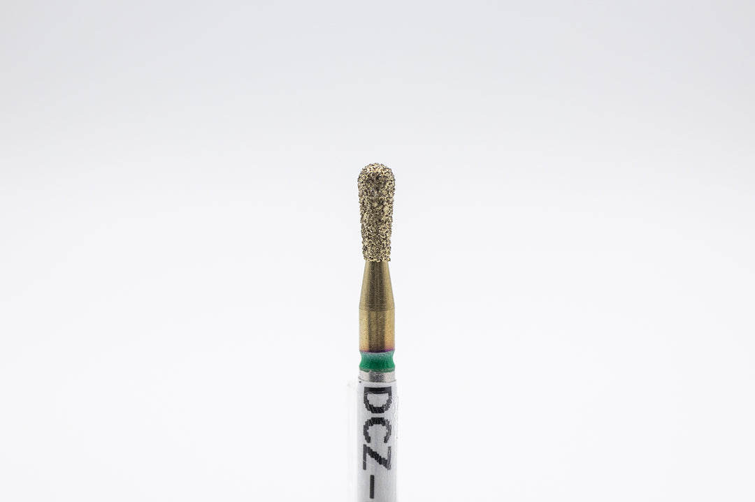 Coated Diamond Nail Drill Bit DCZ-87, shape pear, head size 2.3x6 mm