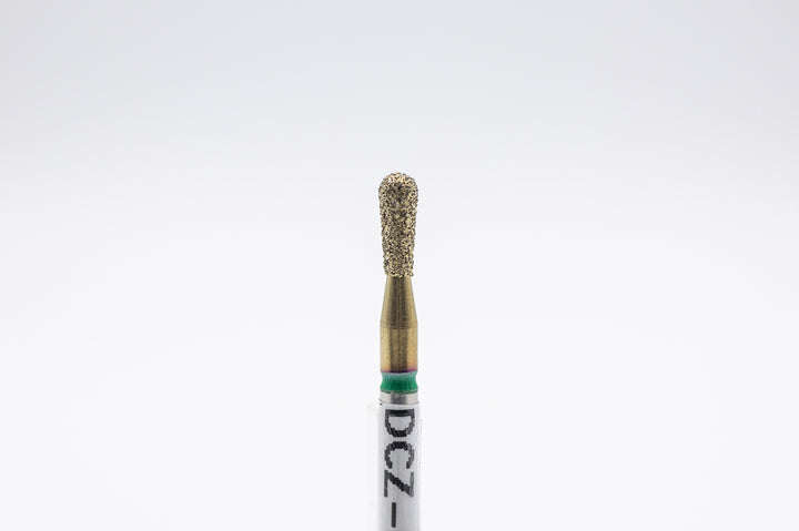 Coated Diamond Nail Drill Bit DCZ-87, shape pear, head size 2.3x6 mm