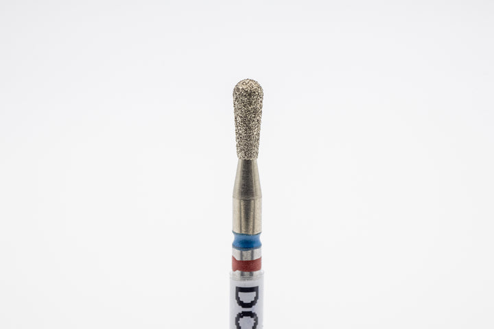 Coated Diamond Nail Drill Bits DCZ-87 F-M, shape pear, head size 2.3x6mm