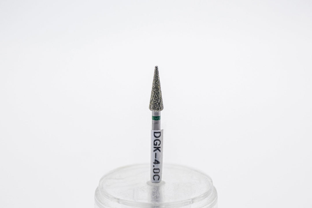 Diamond Cool Groove Nail Drill Bits DGK - 4, shape Cone, head size 4x12 mm - U - tools - U - tools